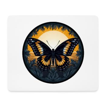 Papillon - Tapis de souris (format paysage) - blanc - Devant