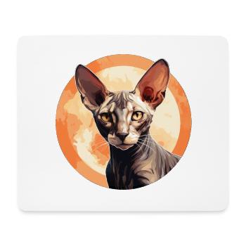 Cornish Rex Katze - Mousepad (Querformat) - Weiß - Vorne