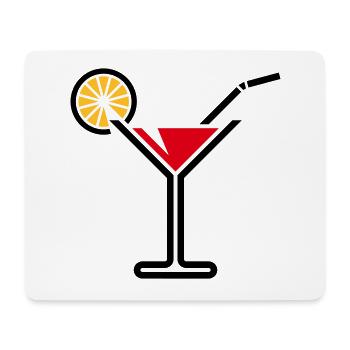 Cocktail / Cocktailglas / Martini (Bold / Rot) - Mousepad (Querformat) - Weiß - Vorne