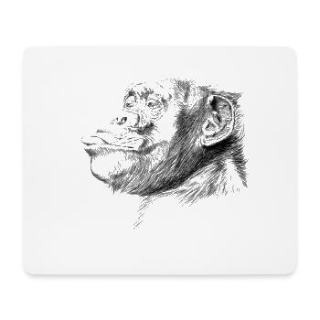 Affe - Mousepad (Querformat) - Weiß - Vorne