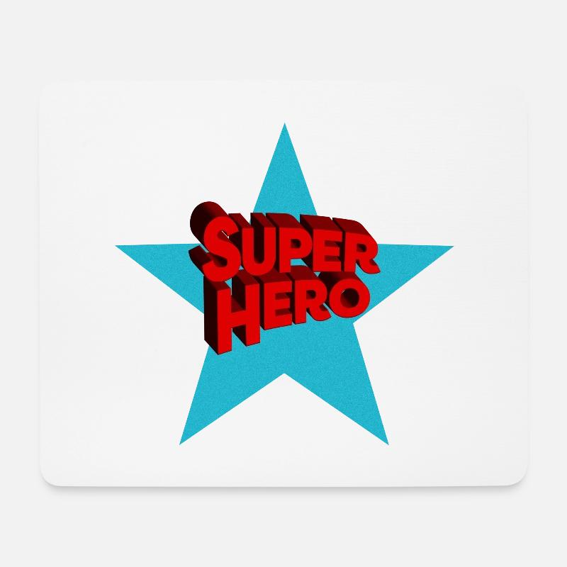 Superhero Superhelden - Mousepad (Querformat) - Weiß