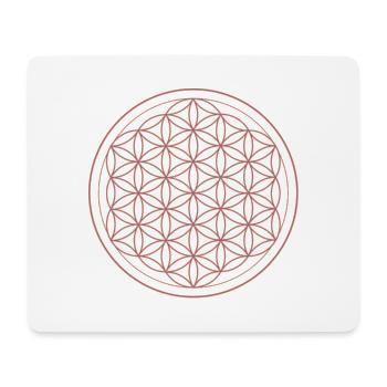 Blume des Lebens Muster Neon - Mousepad (Querformat) - Weiß - Vorne