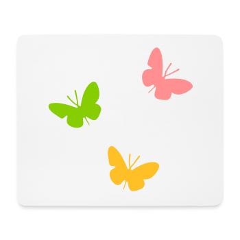 ★ design colors changeable ★ Three butterflies - Mouse Pad (horizontal) - white - Front