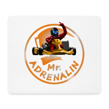 Karting Mr. Adrenalin - Mouse Pad (horizontal) - white - Front