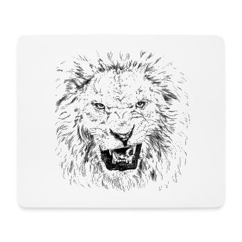 Lion - Mouse Pad (horizontal) - white - Front