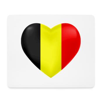 Coeur de Belgique - Tapis de souris (format paysage) - blanc - Devant