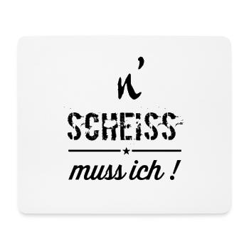 n scheiss muss ich im retro vintage style | neu - Mousepad (Querformat) - Weiß - Vorne