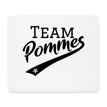 Équipe #Pommes | Gold Stern Edition | noir frites - Tapis de souris (format paysage) - blanc - Devant