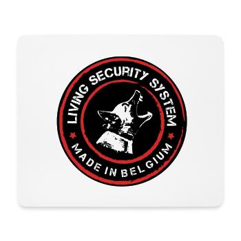 Malinois Security  - Mousepad (Querformat) - Weiß - Vorne