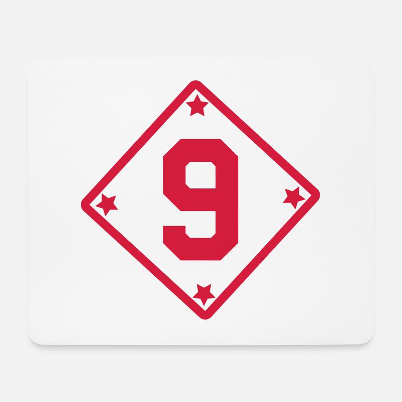 *** 9 *** - Mousepad (Querformat) - Weiß