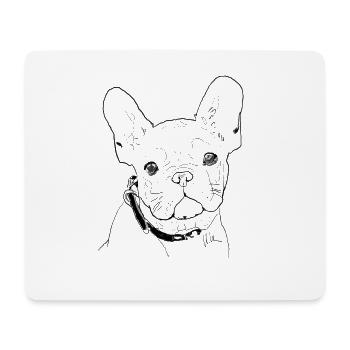 French Bulldog - Mouse Pad (horizontal) - white - Front