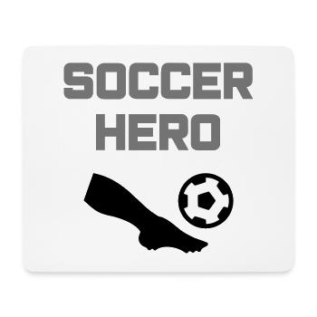 Soccer hero (Bein, Fußball) - Mousepad (Querformat) - Weiß - Vorne