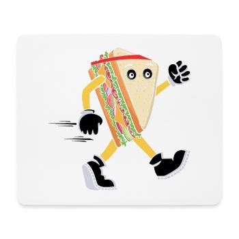 Fun Bread Sandwich Cardio Running Runners - Mouse Pad (horizontal) - white - Front