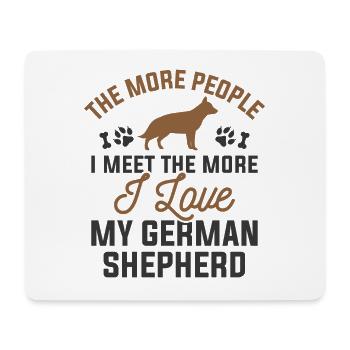 I Love My German Shepherd - Mouse Pad (horizontal) - white - Front