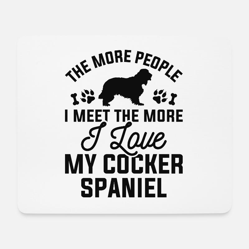 Ich liebe meinen Cocker Spaniel - Mousepad (Querformat) - Weiß