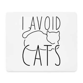 I Avoid Cats - Mouse Pad (horizontal) - white - Front