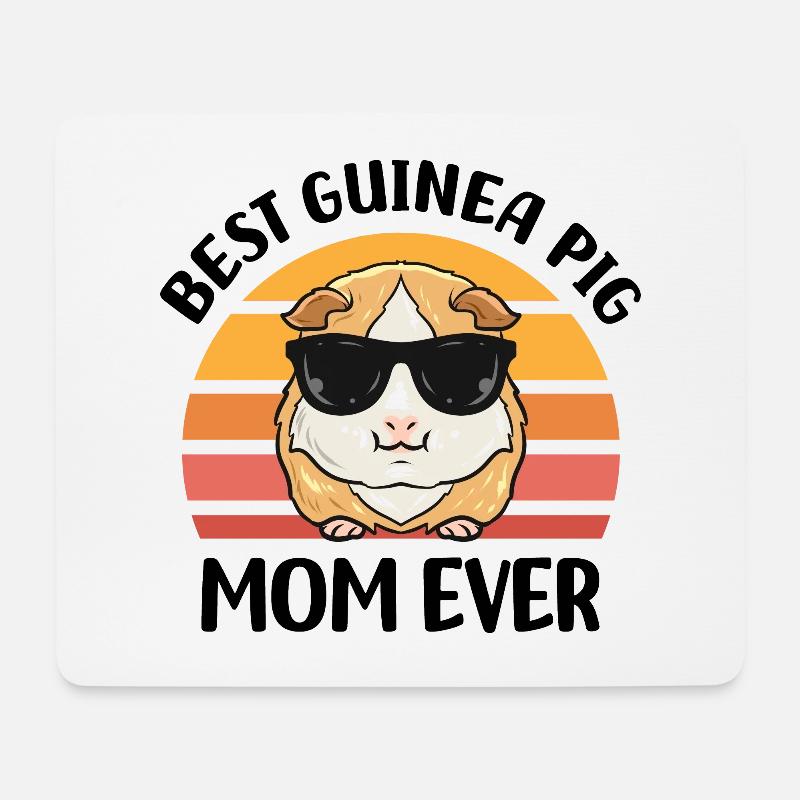 Meerschweinchen - Mousepad (Querformat) - Weiß
