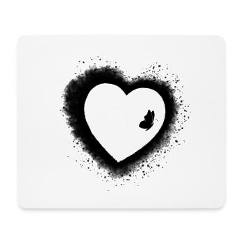 Coeur de papillon - Tapis de souris (format paysage) - blanc - Devant