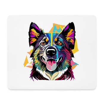 Schäferhund - Mousepad (Querformat) - Weiß - Vorne