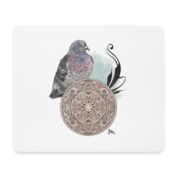 Veganuary 2024 Stadttaube - Mousepad (Querformat) - Weiß - Vorne