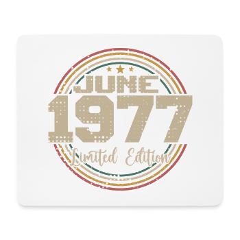 Born in June 1977 Birthday 11977 June 1977 June - Mouse Pad (horizontal) - white - Front