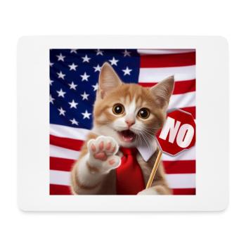 The cat says no - Mouse Pad (horizontal) - white - Front