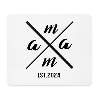 Mama Established 2024 – Minimalist Gift Design - Mouse Pad (horizontal) - white - Front