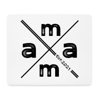 Mama Established 2021 – Vintage Minimalist Design - Mouse Pad (horizontal) - white - Front