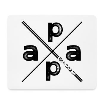Papa Established 2022 – Vintage Geschenk Design - Mousepad (Querformat) - Weiß - Vorne