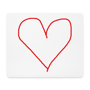 Heart ,red gift idea love in love - Mouse Pad (horizontal) - white - Front