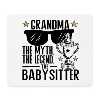 Oma – Der Mythos, die Legende, der Babysitter - Mousepad (Querformat) - Weiß - Vorne