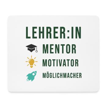 Geschenk Lehrer - Lehrerin, Mentor Motivator Shirt - Mousepad (Querformat) - Weiß - Vorne