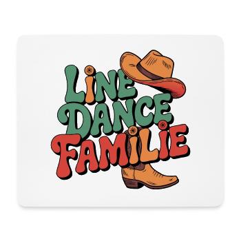 Line Dance Familie. Die ganze Familie tanzt - Mousepad (Querformat) - Weiß - Vorne