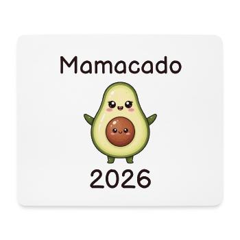 Mamacado 2026 – werdende Mama Avocado - Mousepad (Querformat) - Weiß - Vorne