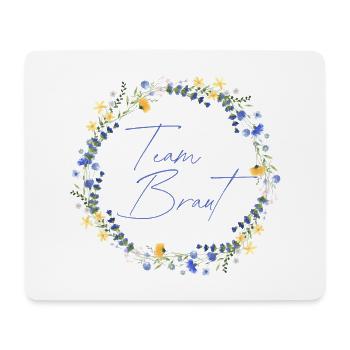 Blumenkranz "Team Braut" - Mousepad (Querformat) - Weiß - Vorne