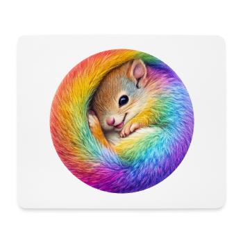 Rainbow Squirrel - Mouse Pad (horizontal) - white - Front