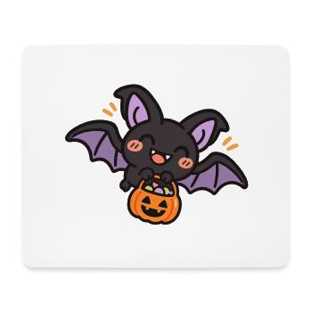 Süße Fledermaus mit Süßigkeiten - Mousepad (Querformat) - Weiß - Vorne