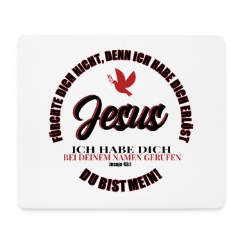 Jesus Christus Shirt Taufspruch Jesaja 43:1 Taufe - Mousepad (Querformat) - Weiß - Vorne