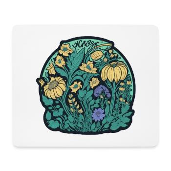 Flowers Artdeco - Mouse Pad (horizontal) - white - Front