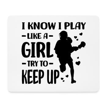 Lacrosse - Mouse Pad (horizontal) - white - Front