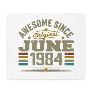 Juin 1984 Cadeau D’anniversaire Juin 1984 Juin - Tapis de souris (format paysage) - blanc - Devant