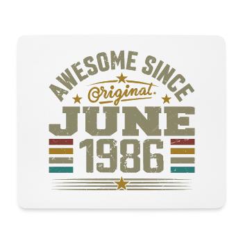Juin 1986 Cadeau D’anniversaire Juin 1986 Juin - Tapis de souris (format paysage) - blanc - Devant