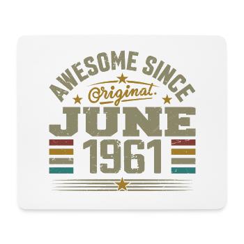 Juin 1961 Cadeau D’anniversaire Juin 1961 Juin - Tapis de souris (format paysage) - blanc - Devant