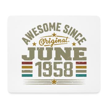 Juin 1958 Cadeau D’anniversaire Juin 1958 Juin - Tapis de souris (format paysage) - blanc - Devant
