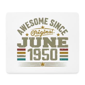 Juin 1950 Cadeau D’anniversaire Juin 1950 Juin - Tapis de souris (format paysage) - blanc - Devant