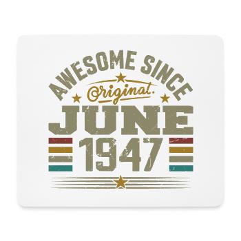 June 1947 Birthday Gift June 1947 June - Mouse Pad (horizontal) - white - Front