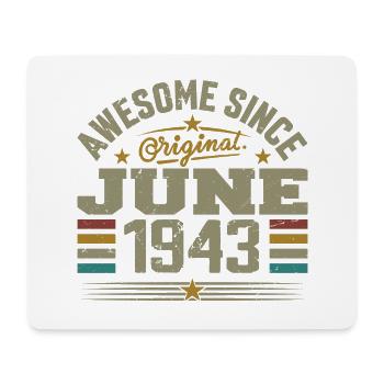 Juin 1943 Cadeau D’anniversaire Juin 1943 Juin - Tapis de souris (format paysage) - blanc - Devant