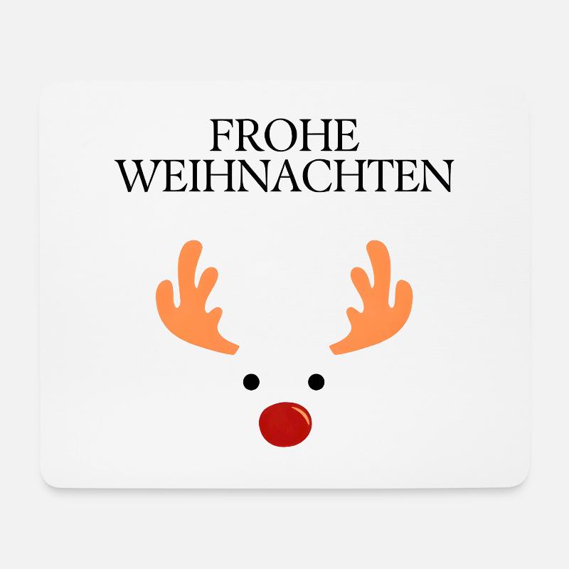 Frohe Weihnachten Rentier Design - Geschenkideen - Mousepad (Querformat) - Weiß