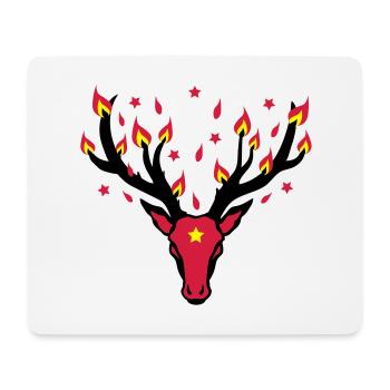 Rudolph deer antler lights-3c - Mouse Pad (horizontal) - white - Front
