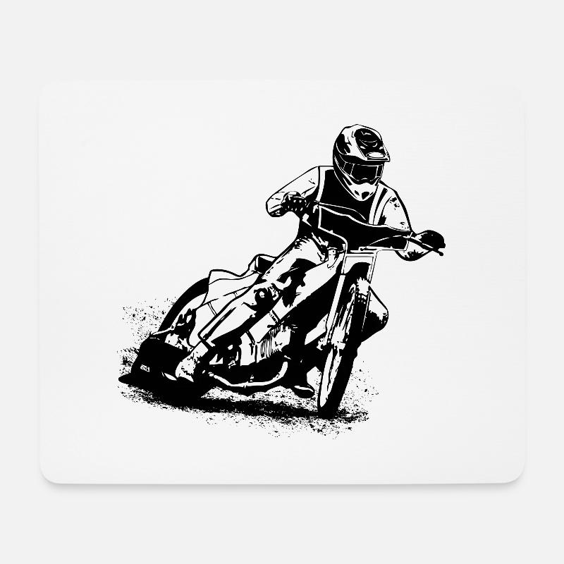 Speedway - Motorcycle Speedway - Mouse Pad (horizontal) - white